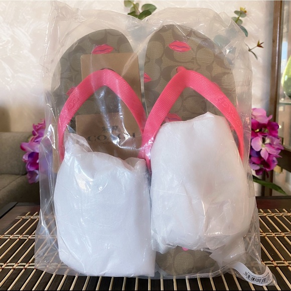 Coach zak lips  flip flop - Picture 3 of 8